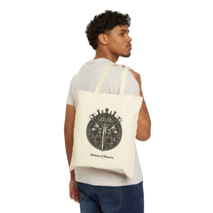 Wolves of Ravera Cotton Canvas Tote Bag - Image 3
