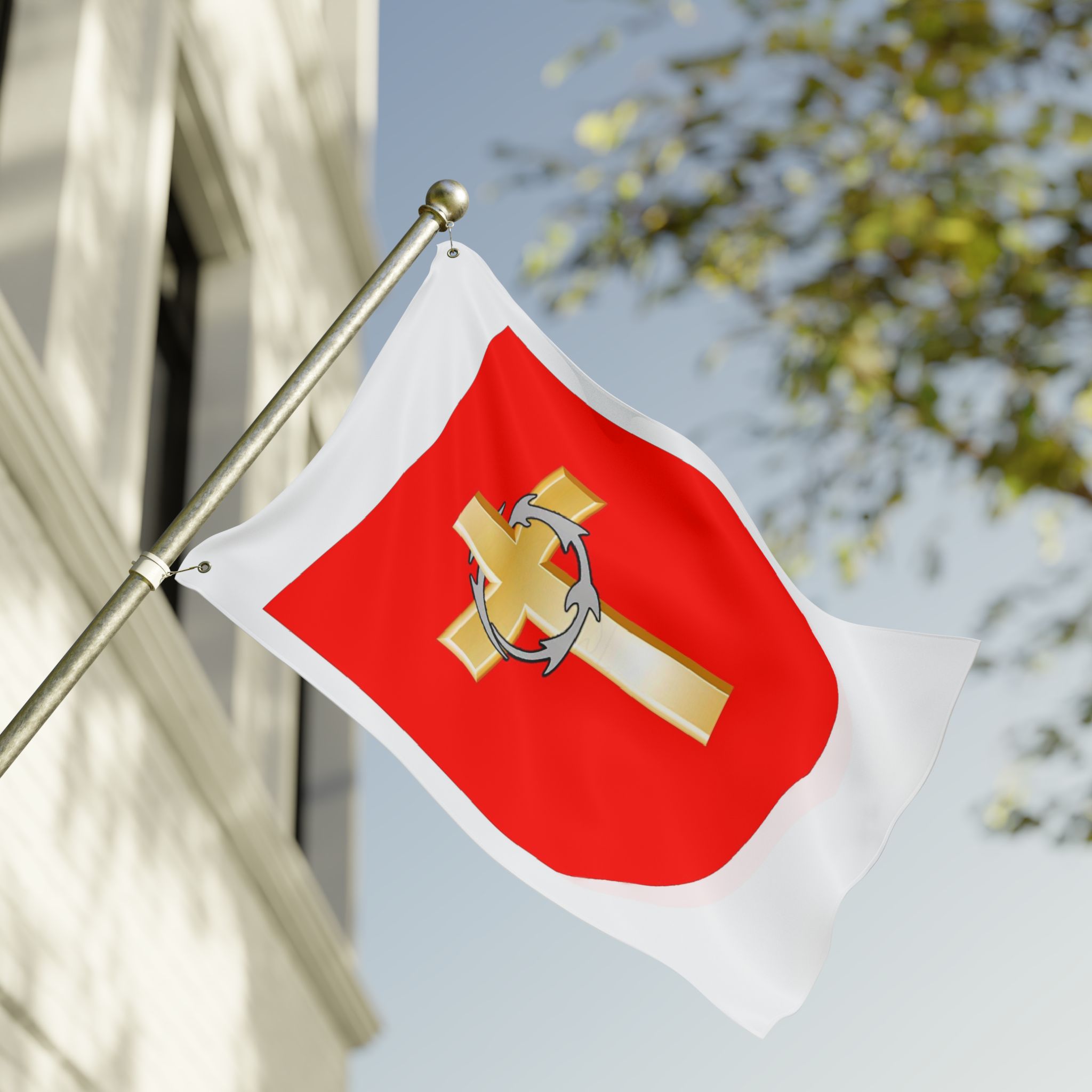 Barony of the Silver Ring Double Sided Vertical Flag - Image 6