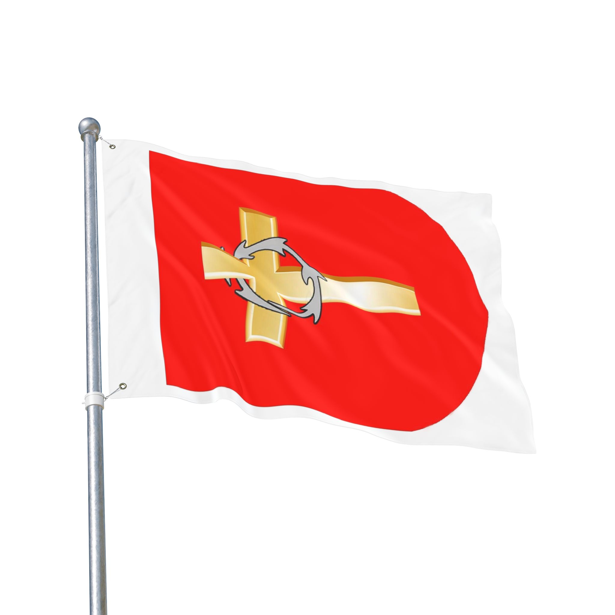 Barony of the Silver Ring Double Sided Vertical Flag - Image 8