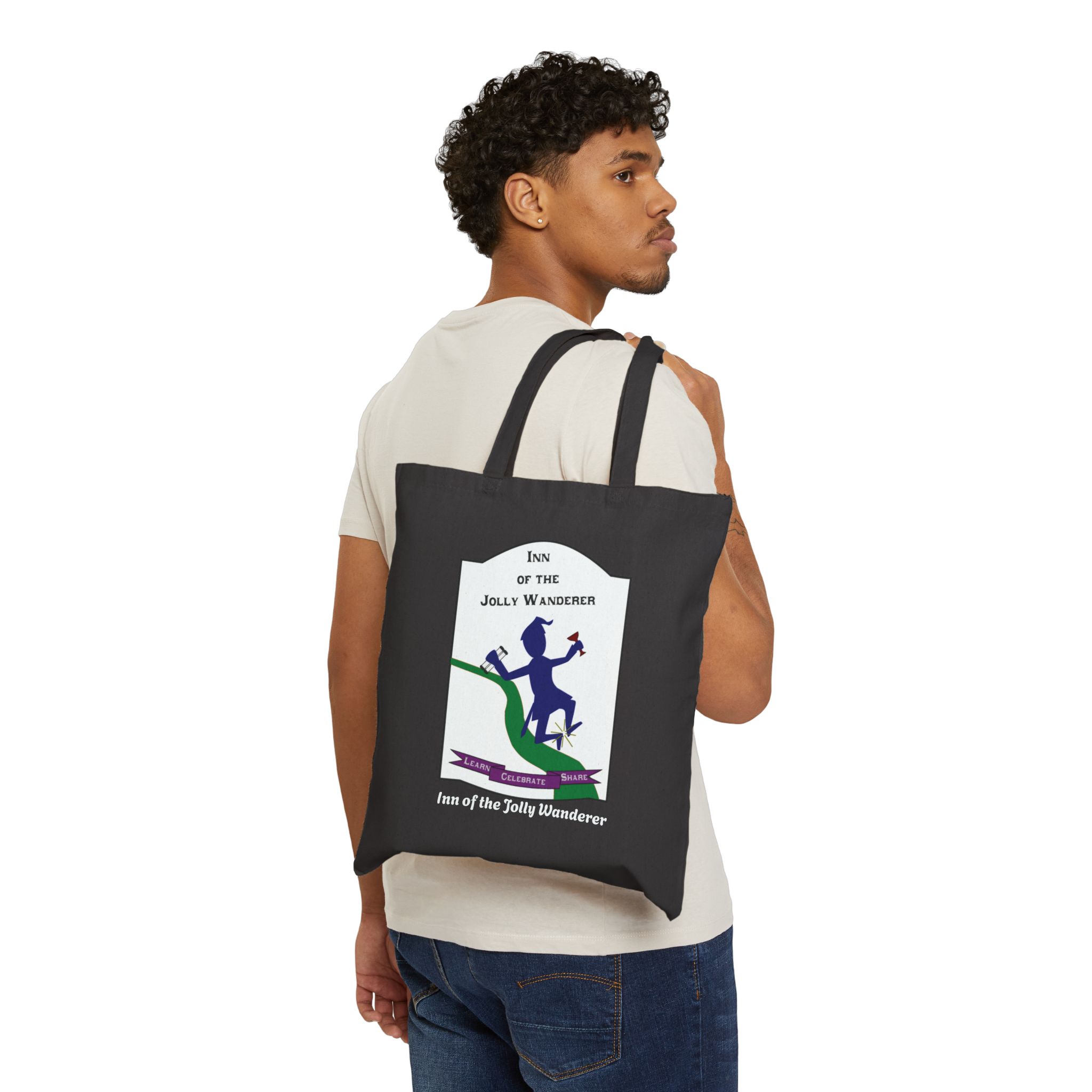 Inn of the Jolly Wanderer Cotton Canvas Tote Bag - Image 7