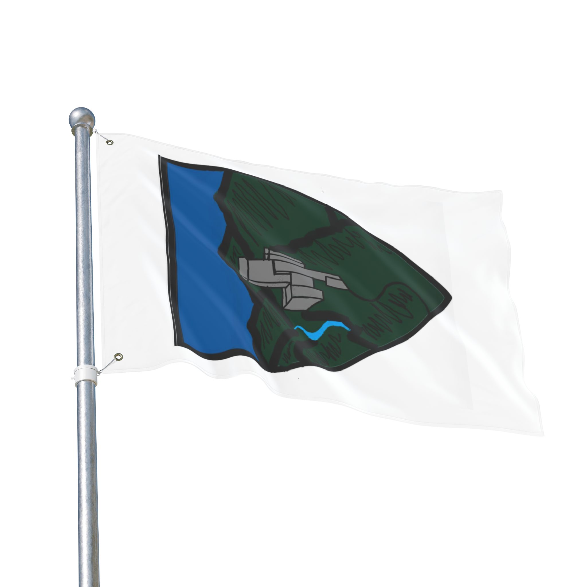 Barony of Sudrfjallaborg Double Sided Vertical Flag - Image 5