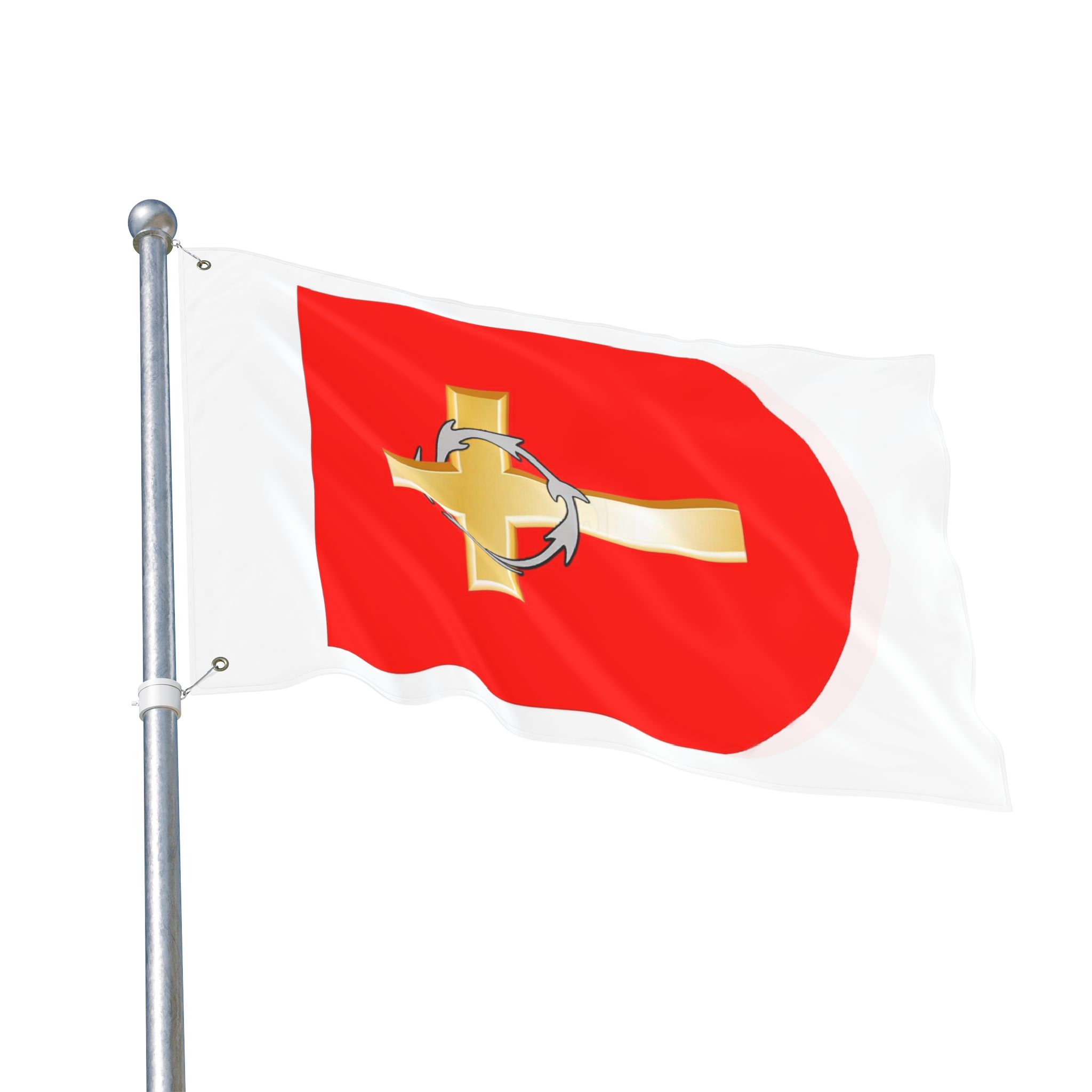 Barony of the Silver Ring Double Sided Vertical Flag - Image 5