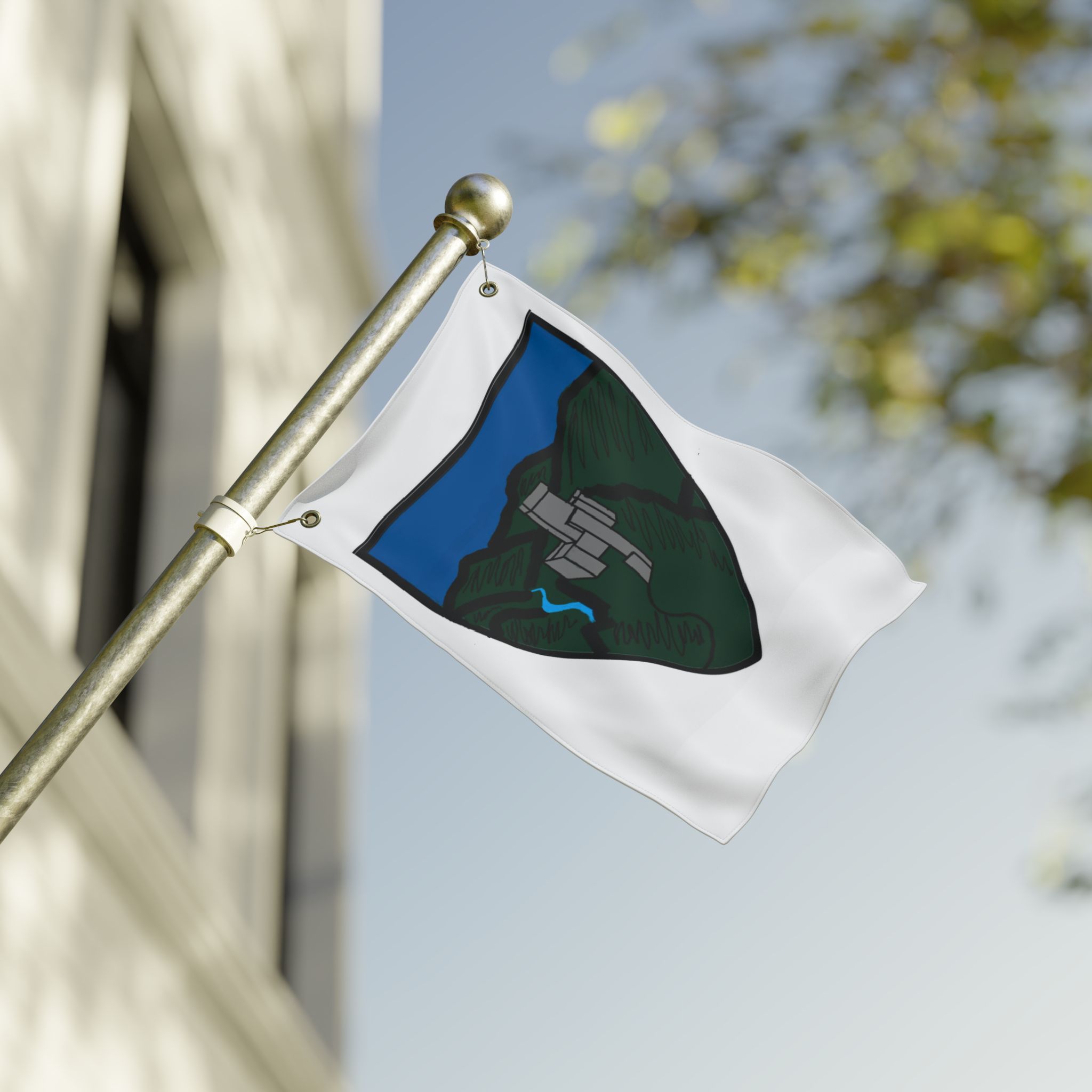 Barony of Sudrfjallaborg Double Sided Vertical Flag - Image 3