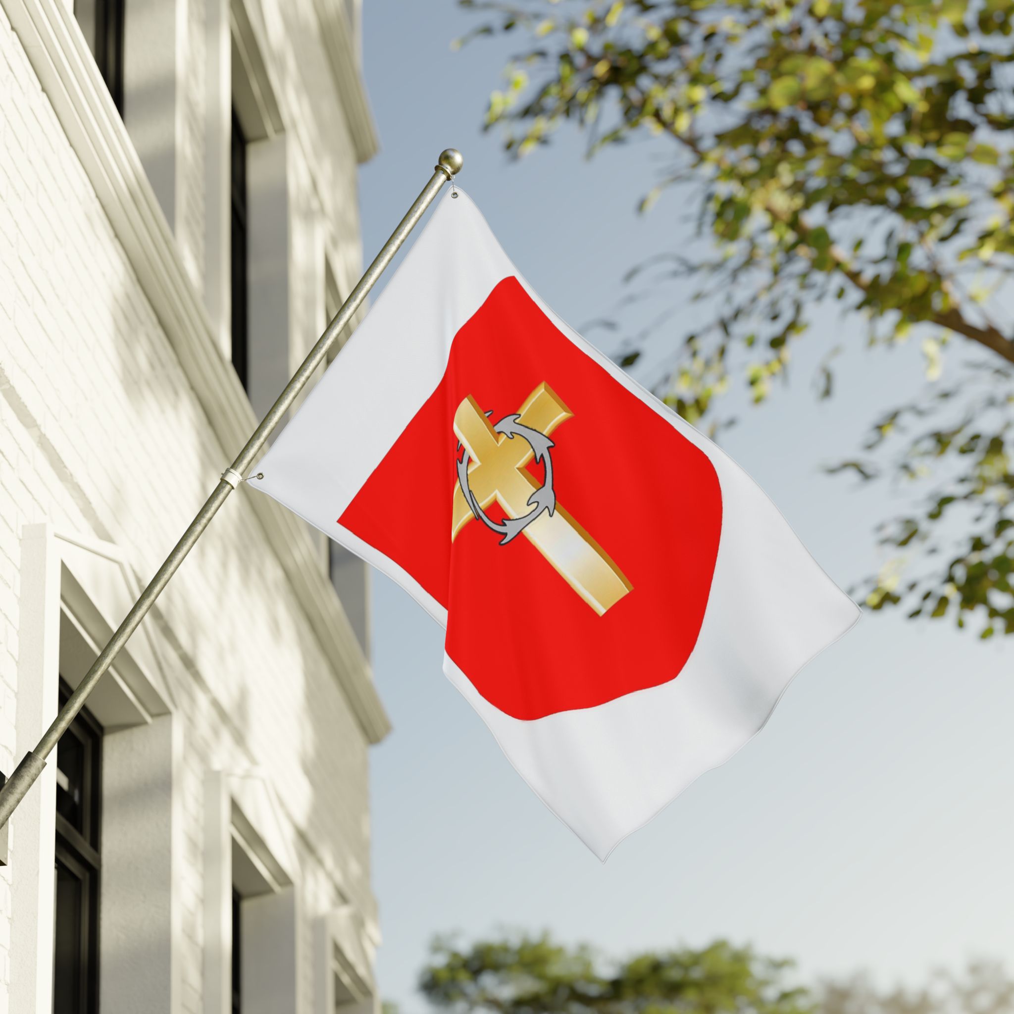 Barony of the Silver Ring Double Sided Vertical Flag - Image 12