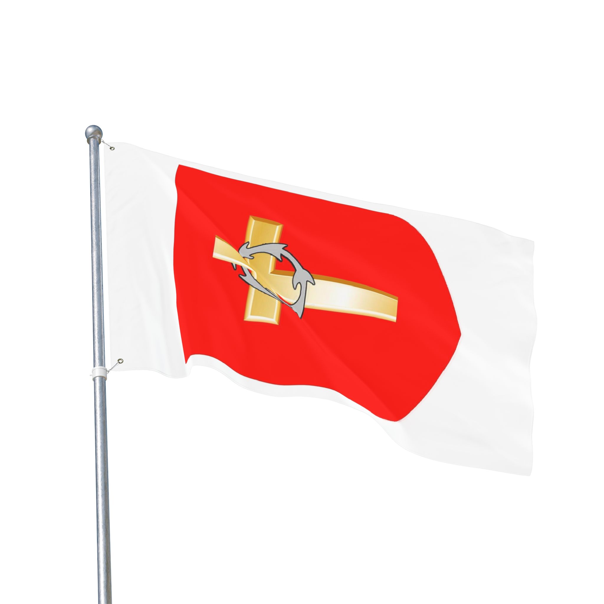 Barony of the Silver Ring Double Sided Vertical Flag - Image 11